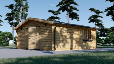 Einzelgarage aus Holz (44mm) 6x6m, 36m² Aktion – Bild 3