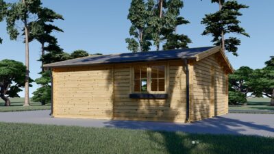 Einzelgarage aus Holz (44mm) 6x6m, 36m² Aktion – Bild 2