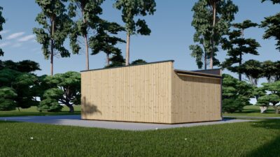 Holzgarage mit Flachdach mit 34mm + Holzverschalung, 4x6m, 24m² – Bild 5