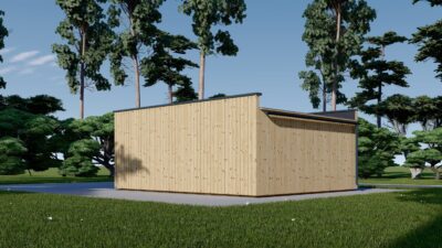Holzgarage mit Flachdach (34mm + Holzverschalung), 5x6m, 30m² – Bild 7
