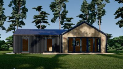 Holzhaus VALENTIN (Isoliert, 66 mm + Holzverschalung), 79 m² – Bild 7