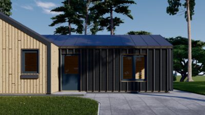 Holzhaus VALENTIN (Isoliert, 66 mm + Holzverschalung), 79 m² – Bild 6