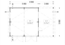 Doppelgarage (44 mm) 6x6m mit Carport 3x6m, 54m² – Bild 9