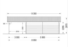 Doppelgarage (44 mm) 6x6m mit Carport 3x6m, 54m² – Bild 7