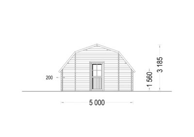 Holzgarage Kansas (44mm), 5x6m, 30m² – Bild 8