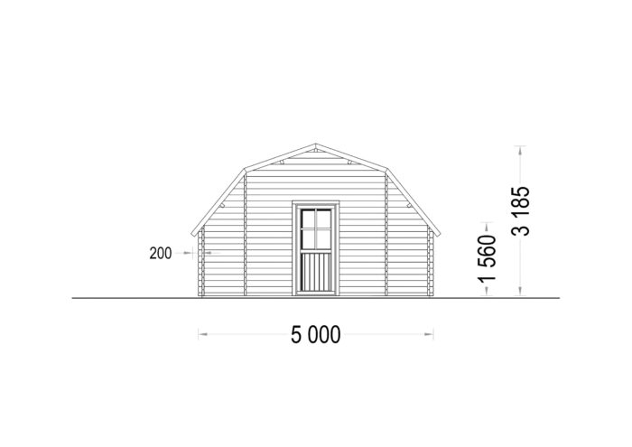 Holzgarage Kansas (44mm), 5x6m, 30m² – Bild 8