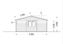 Carport aus Holz für 2 Autos mit Schuppen (44 mm), 5,5x6 m – Bild 10