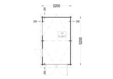 Einzelgarage aus Holz(44 mm), 3.2x5.2m, 16 m² – Bild 7