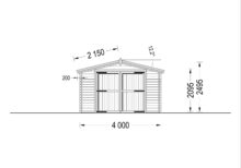 Einzelgarage aus Holz (44 mm), 4x6 m, 24 m² – Bild 7