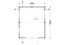 Einzelgarage aus Holz (44mm), 5x6m, 30m² – Bild 8