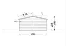 Einzelgarage aus Holz (44mm), 5x6m, 30m² – Bild 11