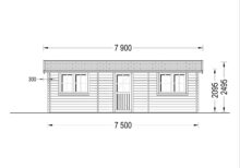 Einzelgarage aus Holz (44 mm), 4x7.5 m, 30 m² – Bild 9