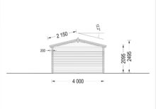 Einzelgarage aus Holz (44 mm), 4x7.5 m, 30 m² – Bild 10