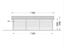 Einzelgarage aus Holz (44 mm), 4x7.5 m, 30 m² – Bild 11