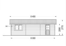 Doppelgarage aus Holz (44mm), 6x8 m, 48m² – Bild 9