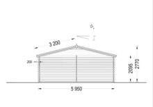 Doppelgarage aus Holz (44mm), 6x8 m, 48m² – Bild 10
