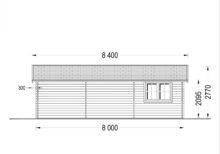 Doppelgarage aus Holz (44mm), 6x8 m, 48m² – Bild 7