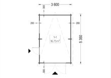 Holzgarage mit Flachdach (44 mm), 3.6x5.4 m, 20 m² – Bild 6