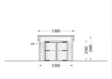 Holzgarage mit Flachdach (44 mm), 3.6x5.4 m, 20 m² – Bild 7