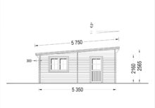 Holzgarage mit Flachdach (44 mm), 3.6x5.4 m, 20 m² – Bild 8