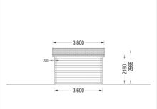 Holzgarage mit Flachdach (44 mm), 3.6x5.4 m, 20 m² – Bild 9