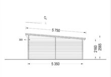 Holzgarage mit Flachdach (44 mm), 3.6x5.4 m, 20 m² – Bild 10