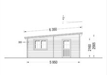 Doppelgarage aus Holz mit Pultdach (44mm) 6x6m, 36m² – Bild 8