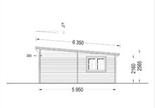 Doppelgarage aus Holz mit Pultdach (44mm) 6x6m, 36m² – Bild 10