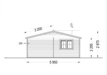 Doppelgarage aus Holz TWIN (44mm) 6x6m, 36m² – Bild 12