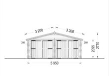 Doppelgarage aus Holz (44 mm) 6x6 m, 36 m² – Bild 8