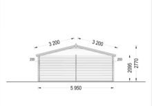 Doppelgarage aus Holz (44 mm) 6x6 m, 36 m² – Bild 10