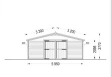 Einzelgarage aus Holz (44mm) 6x6m, 36m² Aktion – Bild 8