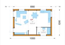 Holzhaus LISA (PREMIUM Isoliert, 66 mm + Holzverschalung), 80 m² – Bild 3