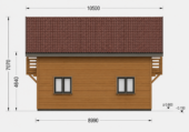Holzhaus LISA (PREMIUM Isoliert, 66 mm + Holzverschalung), 80 m² – Bild 8