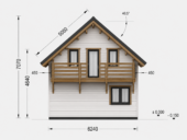 Holzhaus LISA (PREMIUM Isoliert, 66 mm + Holzverschalung), 80 m² – Bild 7