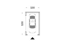 Holzgarage mit Flachdach(34mm + Holzverschalung), 3,2x5,2m, 16,6m² – Bild 9