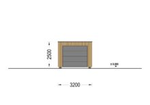 Holzgarage mit Flachdach(34mm + Holzverschalung), 3,2x5,2m, 16,6m² – Bild 10