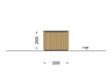 Holzgarage mit Flachdach(34mm + Holzverschalung), 3,2x5,2m, 16,6m² – Bild 12
