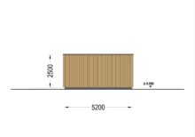 Holzgarage mit Flachdach(34mm + Holzverschalung), 3,2x5,2m, 16,6m² – Bild 8