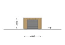 Holzgarage mit Flachdach mit 34mm + Holzverschalung, 4x6m, 24m² – Bild 10
