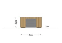 Holzgarage mit Flachdach (34mm + Holzverschalung), 5x6m, 30m² – Bild 10