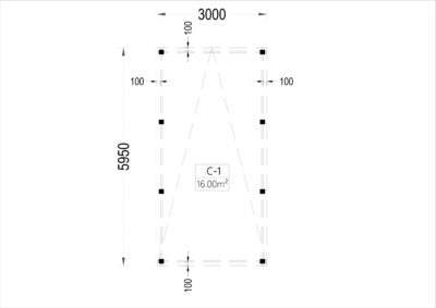 Carport aus Holz mit Flachdach, 3x6m, 18m² – Bild 6