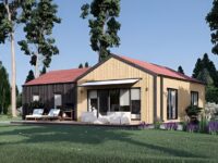 Holzhaus VALENTIN (Isoliert, 66 mm + Holzverschalung), 79 m²