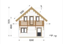 Holzhaus LISA (PREMIUM Isoliert, 66 mm + Holzverschalung), 80 m² – Bild 6