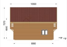 Holzhaus LISA (PREMIUM Isoliert, 66 mm + Holzverschalung), 80 m² – Bild 5