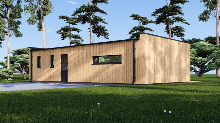 Holzhaus BERTA 2 (44 mm + Holzverschalung), 60 m² – Bild 3