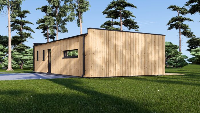 Holzhaus BERTA 2 (44 mm + Holzverschalung), 60 m² – Bild 4