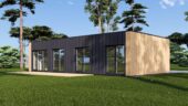 Holzhaus BERTA 2 (44 mm + Holzverschalung), 60 m² Isoliert