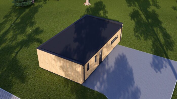 Holzhaus BERTA 2 (44 mm + Holzverschalung), 60 m² – Bild 5