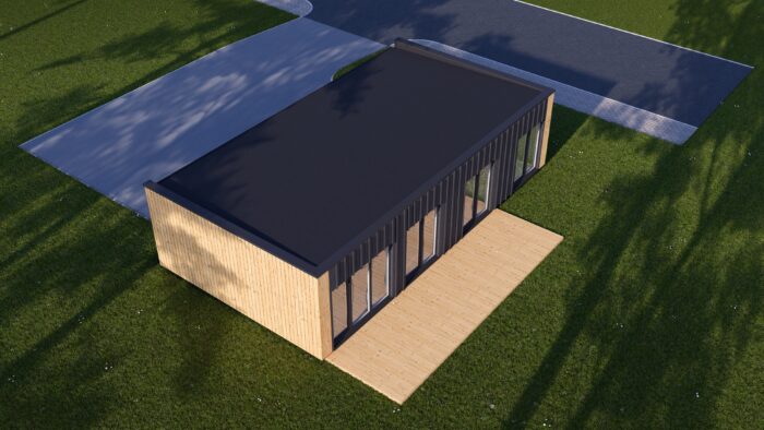 Holzhaus BERTA 2 (44 mm + Holzverschalung), 60 m² – Bild 6